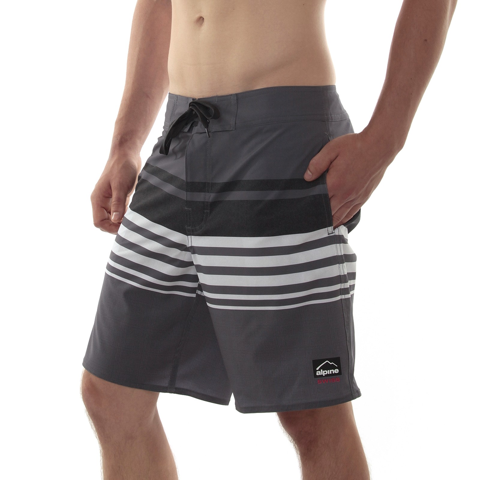 Alpine Swiss Mens Boardshorts Swim Trunks Hybrid Short Side Pockets